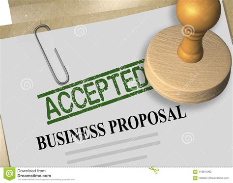 Business Proposal Approved Concept Stock Illustration Illustration Of
