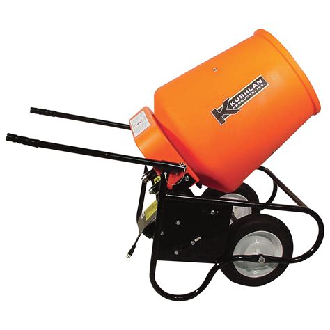 Kushlan Electric Portable Concrete Mixer With 35 Cubic Foot Drum