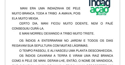 A Lenda Da Mandioca Pdf