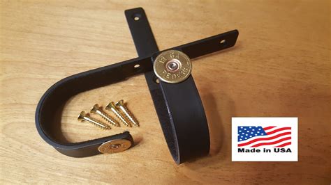 12 gauge gun rack rifle hanger shotgun hook wall mount brass
