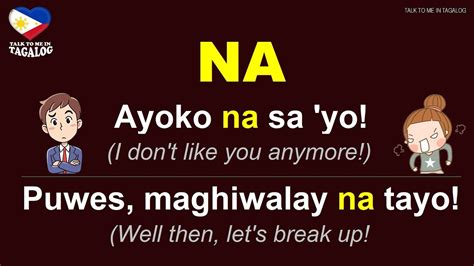 Na Tagalog Phrases And Sentences Filipino Grammar Lesson English