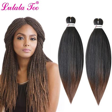 Perm Yaki Easy Jumbo Braids Ombre Pre Stretched Braiding Hair Synthetic