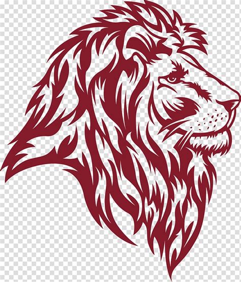 Lion head circle with black background color vector concept. Red lion illustration, Kilsby Lion T-shirt Roar Logo, lion ...