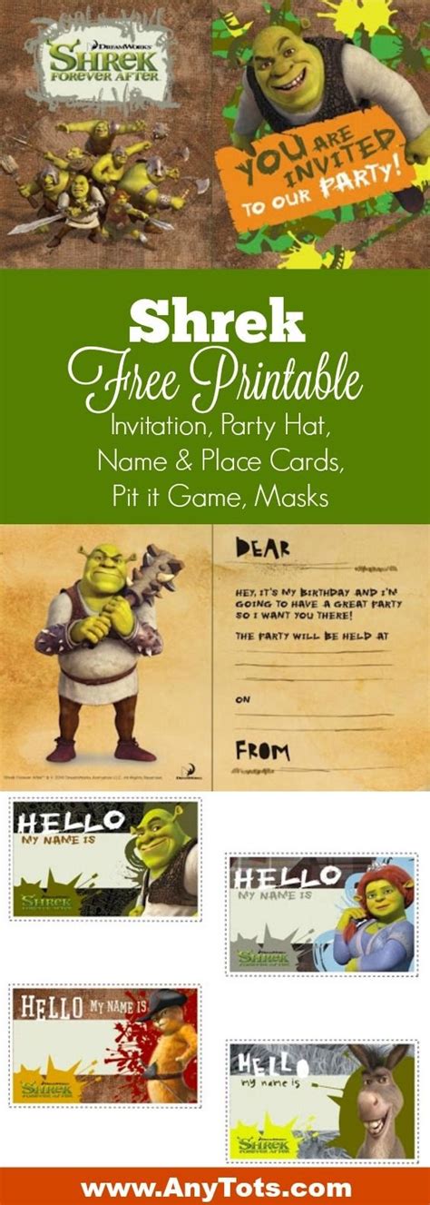 Free Printable Shrek Birthday Invitations | Free Printable