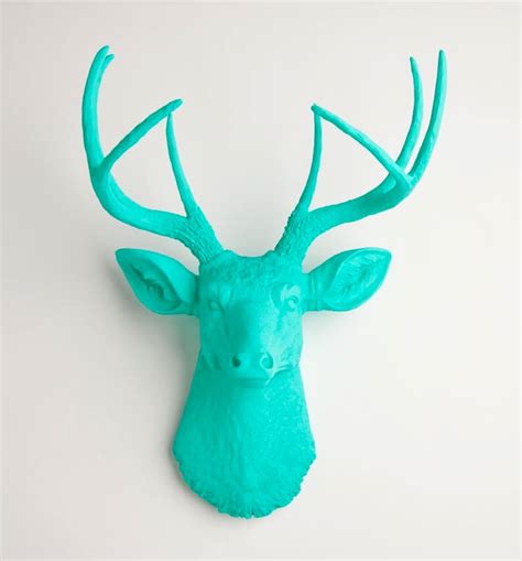 Antique animal head deer stag hook wall mount hanger cast iron rack holder home decor 1795 ~ 3 063 руб. Turquoise deer head wall decor : HomeJelly