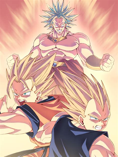 Son Goku Vegeta And Broly Dragon Ball And More Drawn By Tasaka Shinnosuke Danbooru