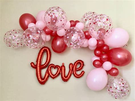 Valentines Balloon Garland Diy Kitvalentines Partygalentines