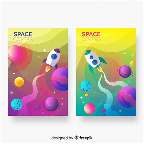 Free Vector Abstract Colorful Outer Space Covers