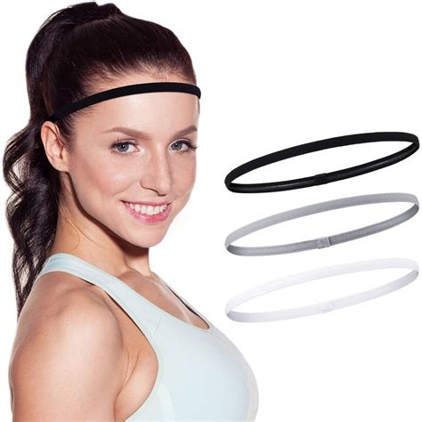 Amazon Com 3 Pieces Thin Non Slip Elastic Sport Headbands Mini