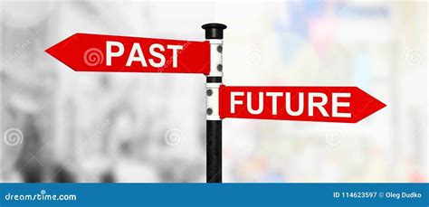 Sign Post Future Past Stock Image Image Of Shape Arrow 114623597
