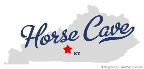 Map Of Horse Cave Ky Kentucky
