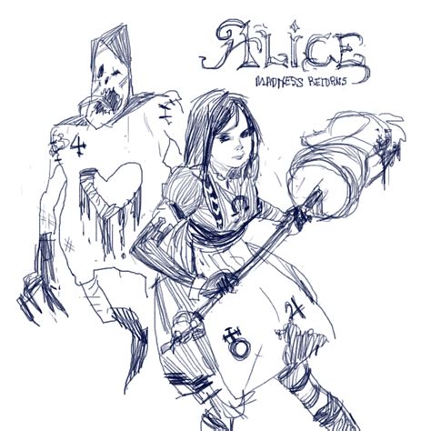 Alice Madness Returns Sketch By Redrenny On Deviantart