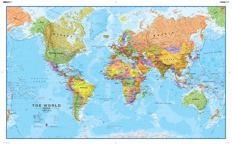Maps International Political World Wall Map Mapsherpa