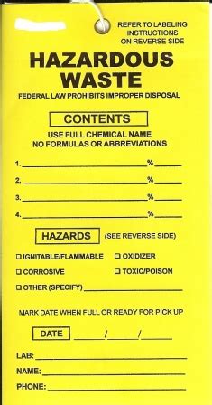 Hazardous Waste Labels DOT Department Of Transportation Labels MA