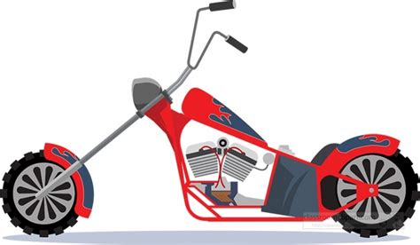 Chopper Motorcycle Clipart Classroom Clip Art