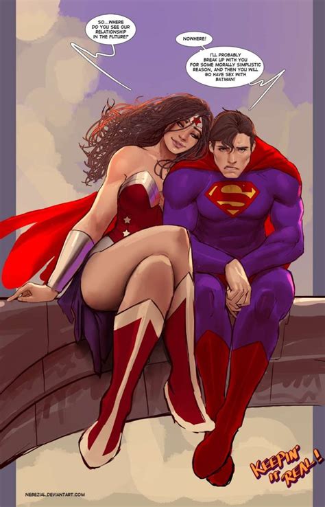 Wonder Woman And Superman Comic Book Romance Superhero Humor And Funny