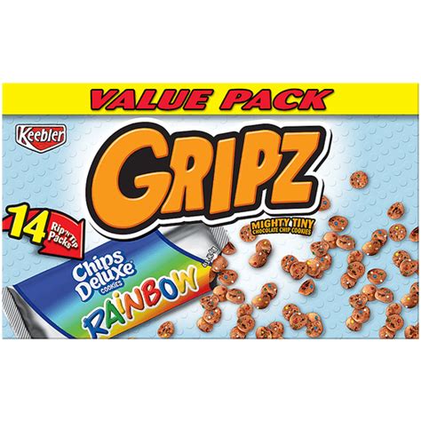 Keebler Gripz Chips Deluxe Rainbow Cookies 14 09 Oz Packs