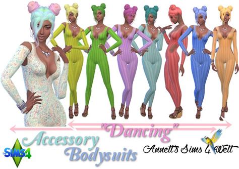 An Image Of A Group Of Women In Bodysuits For The Game Accessory Dancing