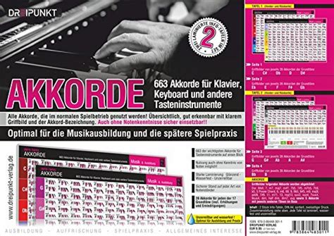 Die grundlage für den bau von akkorden ist die tonleiter, die hier als bekannt vorausgesetzt wird. 663 Akkorde für Klavier, Keyboard und andere ...