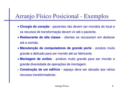 Tipos De Arranjos Fisicos
