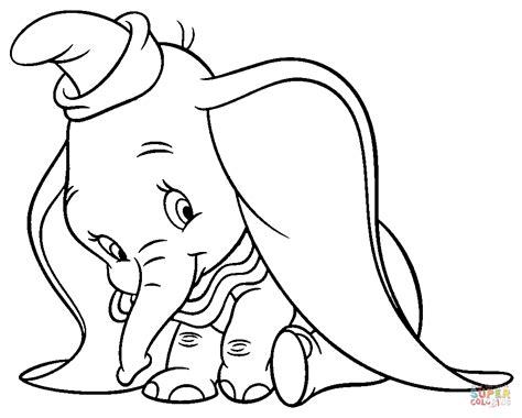 A long time ago , i know this cartoon characters in the child magazine, ussually disney dumbo have a interesting story for kids. Shy Dumbo coloring page | Free Printable Coloring Pages