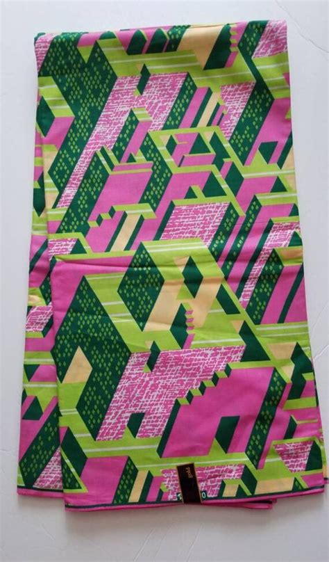 Pink And Green Ankara Fabric African Clothing African Etsy