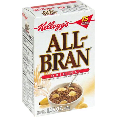 Kelloggs All Bran Breakfast Cereal Original Wheat Bran Excellent