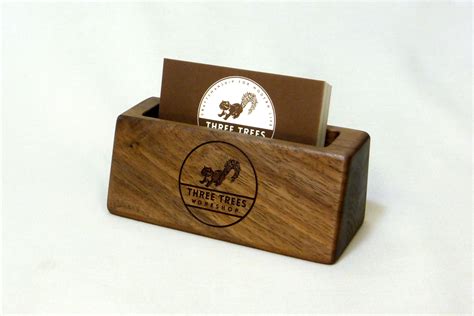 Your business card is often the initial interaction people have with your brand, so it's important to make a good first impression. Hand Made Solid Walnut Business Card Holder, Option For ...