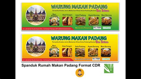 Cara Desain Spanduk Rumah Makan Padang Dengan Coreldraw X Youtube