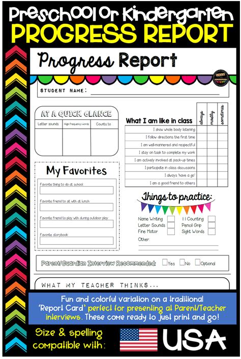 Fun Progress Report Alternative To Traditional Report Card Parent