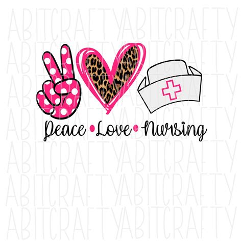 Peace Love Nursing/essential/emergency Room/cna/medical | Etsy