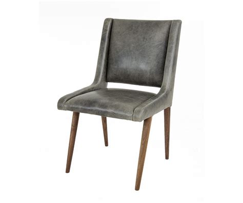 Gray dauphine dining chair (set of 2) $430 ($215 per item) bright, beachy vibes abound with this set of two dining chairs. Mid Century Dining Chair in Distressed Grey Leather - ModShop
