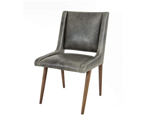 Dining chairs to add style and comfort to your dining room. Mid Century Dining Chair in Distressed Grey Leather - ModShop