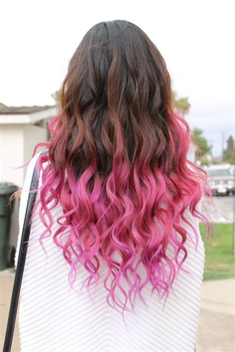 Pink highlights are one of the easiest ways to turn a classic hairstyle into a trendy one. #nastygal #minkpink | Dip dye hair, Pink ombre hair, Hair ...
