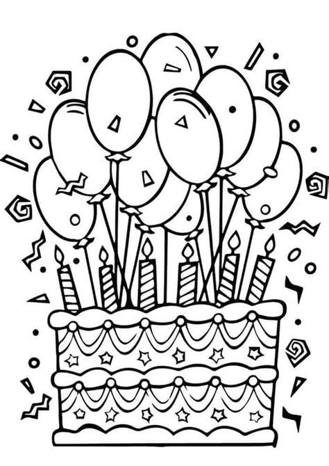 Happy birthday coloring pages 119. Free & Easy To Print Happy Birthday Coloring Pages - Tulamama
