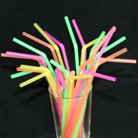 China Neon Flexible Drinking Straw China Drinking Straw