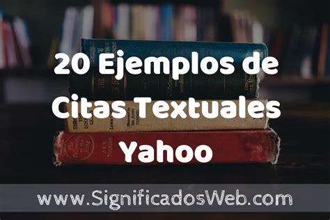 Ejemplos De Citas Textuales Yahoo Tipos Definici N Y An Lisis