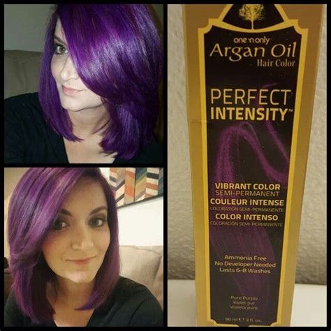 Vivid Purple Hair Medium Length Argan Oil Perfect Intensity Pure Purple