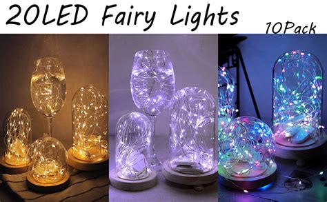 Fainyearn 10 Pack Fairy String Lights Battery Operatedincl20 Led Moon