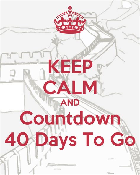 40 Day Countdown Printable