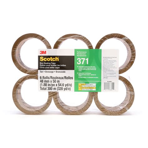 Scotch Sealing Tape 371 Tan 48 Mm X 50 M 36case