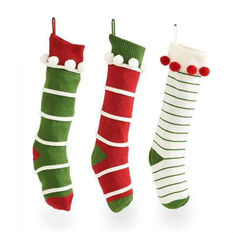 Holiday Striped Stocking Fancyschmancydecor