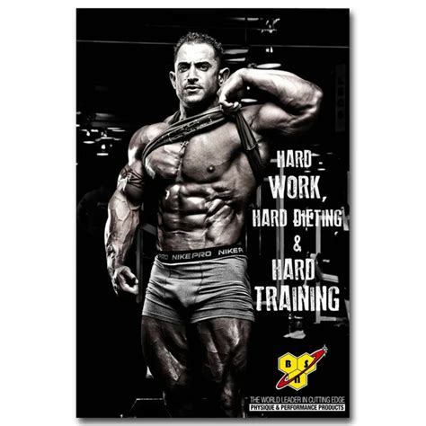 Arnold Schwarzenegger Bodybuilding Motivational Art Silk Poster Print