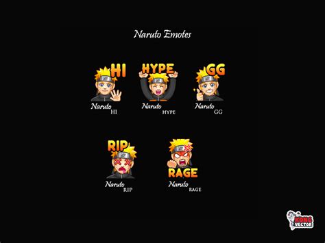 Naruto Twitch Emotes By Kong Vector On Dribbble