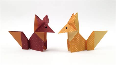 Easy Origami Fox Easy Origami Tutorial How To Make An Origami Fox