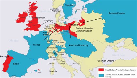 Alliances In Europe During Seven Years War 1756 1763 Europe