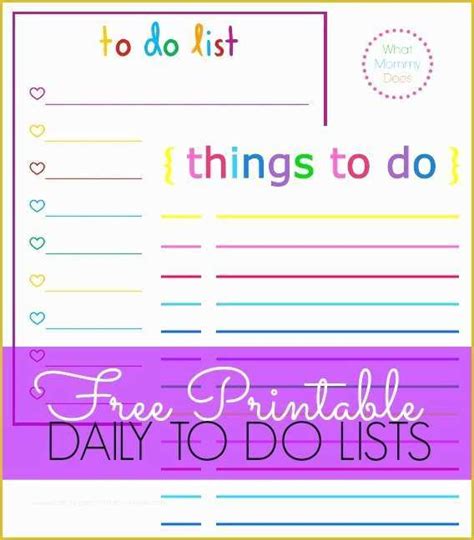 10 Viral Printable Colorful To Do List