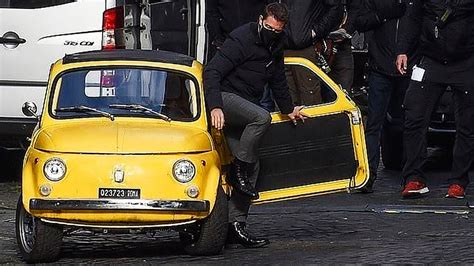 Tom Cruise Stunts In Rome With Fiat 500 Filming Mission Impossible 7
