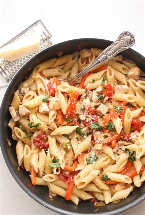 Looking for inventive ways to use up roast chicken? Leftover Skillet Chicken or Turkey Pasta - An Italian in ...