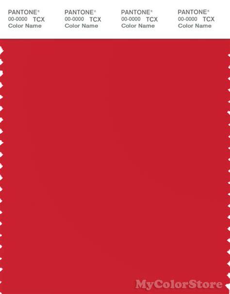 Pantone Smart 18 1763 Tcx Color Swatch Card Pantone High Risk Red